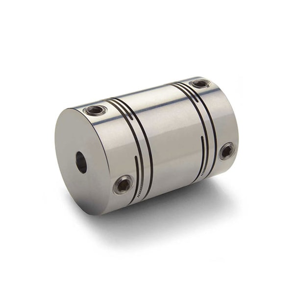 Slit Coupling, Set Screw, Long, Bores 9mmx0.313", OD 0.984", Aluminum